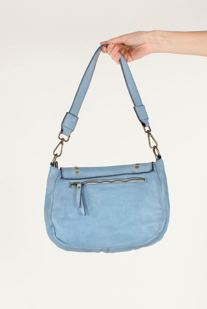 Leather Shoulder Bag with Studs