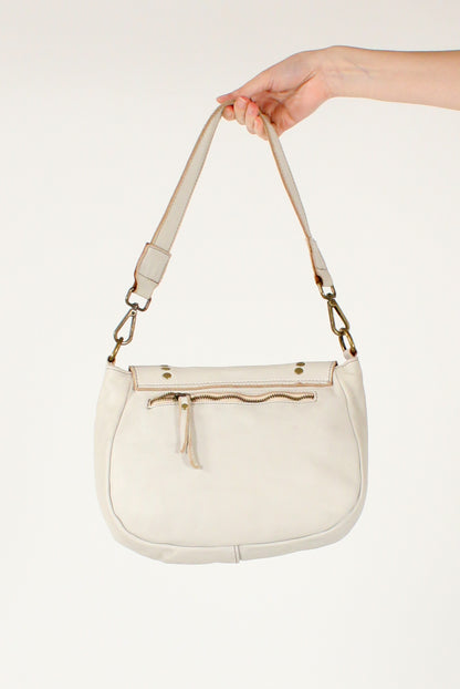 Leather Shoulder Bag with Studs