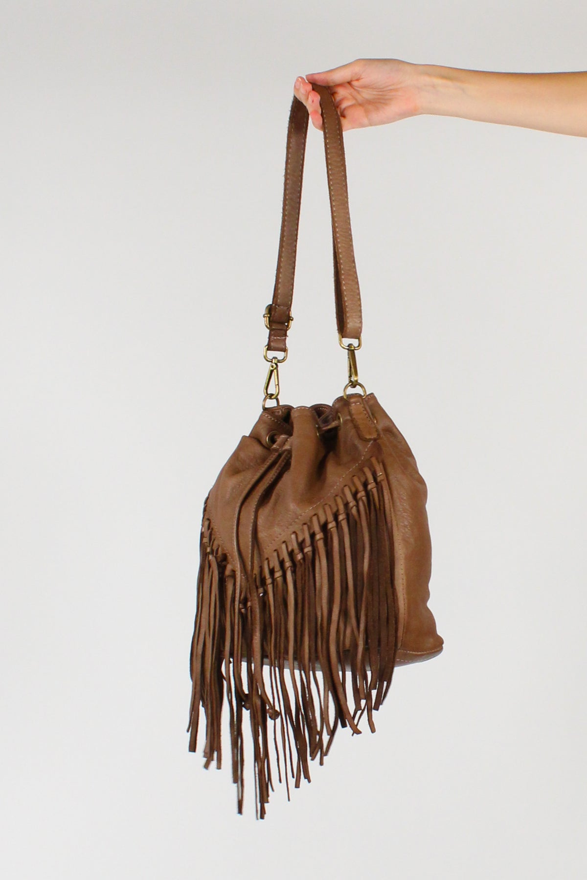 Borsa a Secchiello con Frange