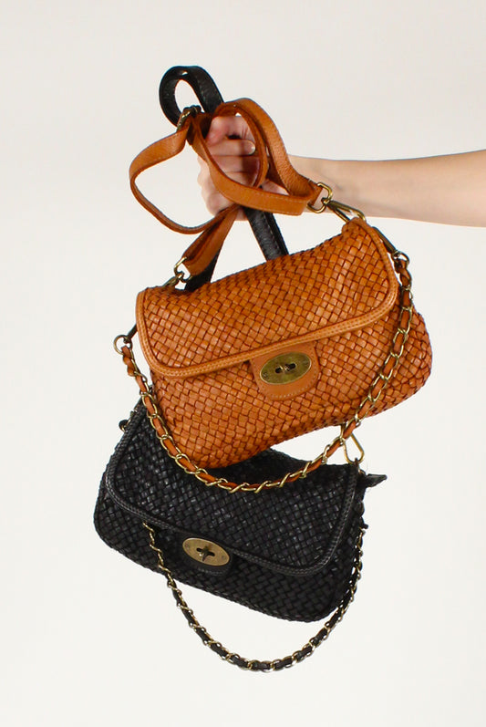 Braided Leather Handbag
