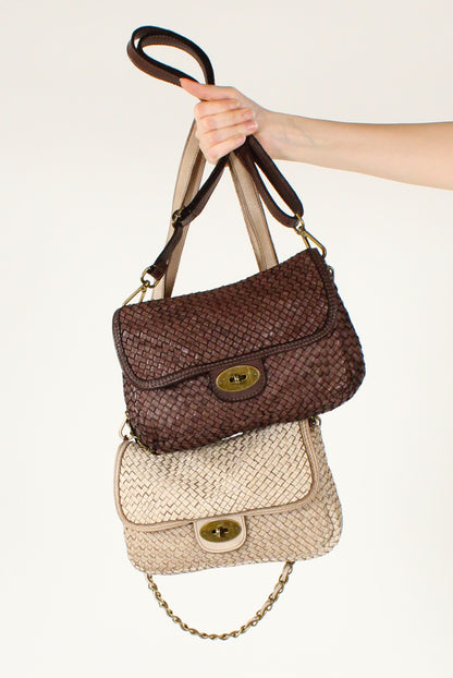 Borsetta in Pelle Intrecciata