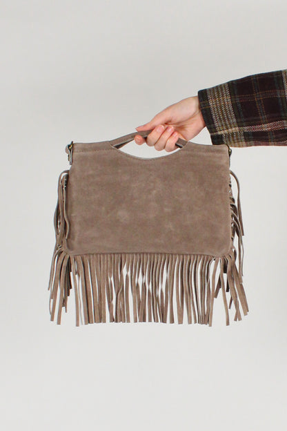 Suede Fringe Handbag