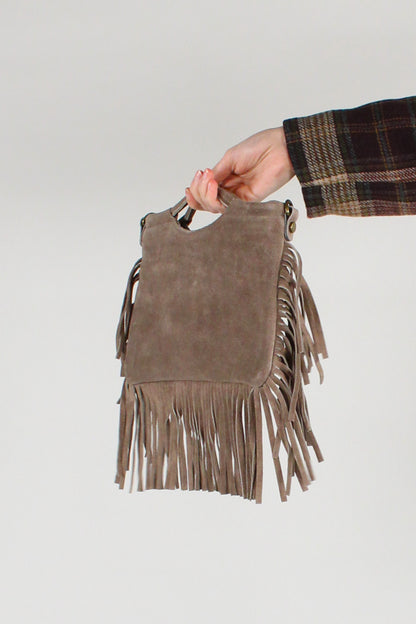 Suede Fringe Handbag