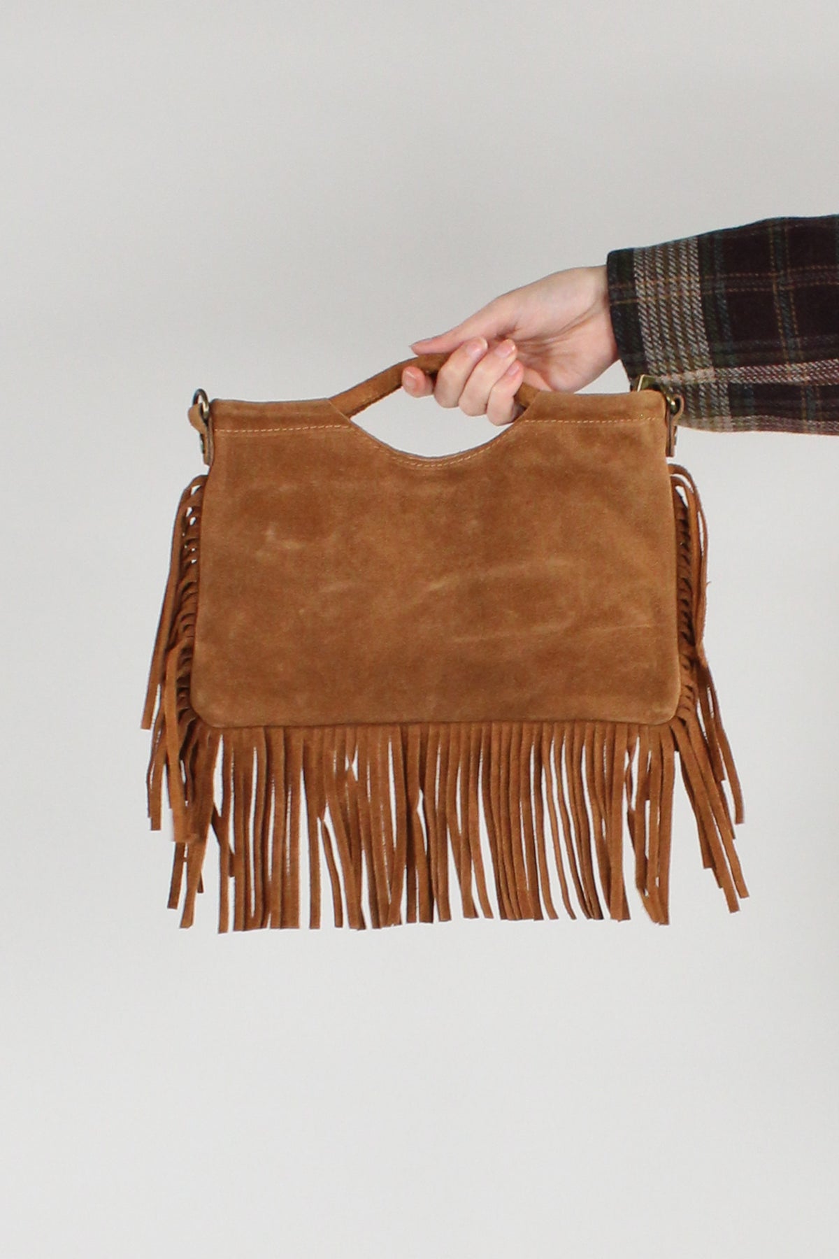 Suede Fringe Handbag