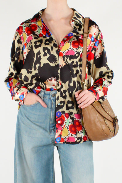 Camicia Fantasia Animalier Maniche Lunghe