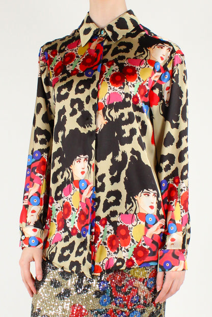 Camicia Fantasia Animalier Maniche Lunghe
