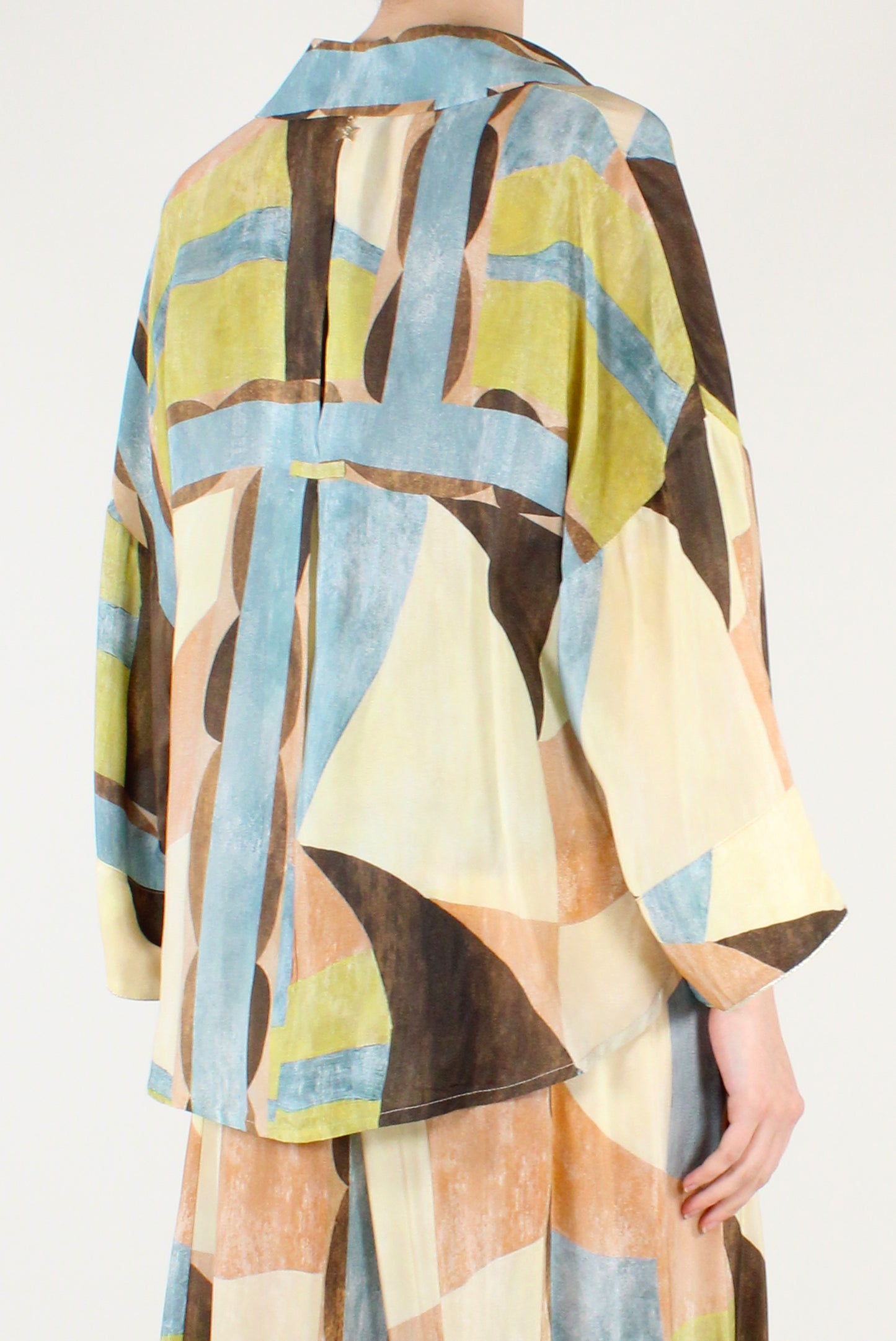 Camicia Fantasia Astratta in Viscosa