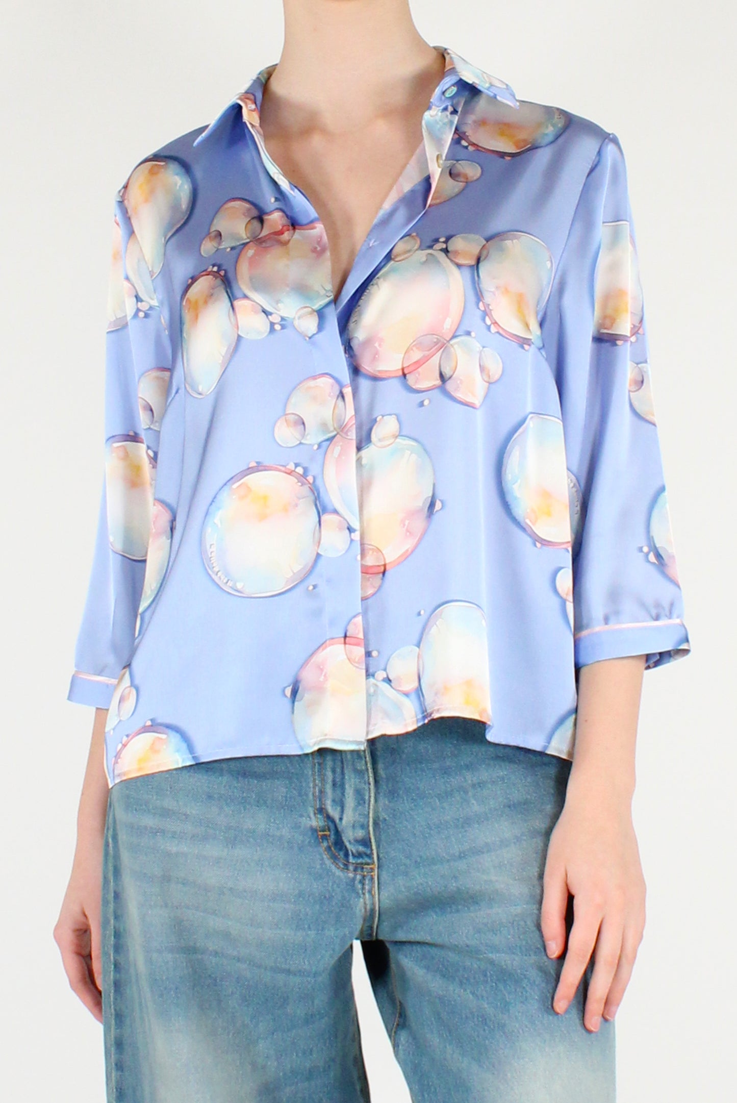 Camicia Stampa Bolle Sapone