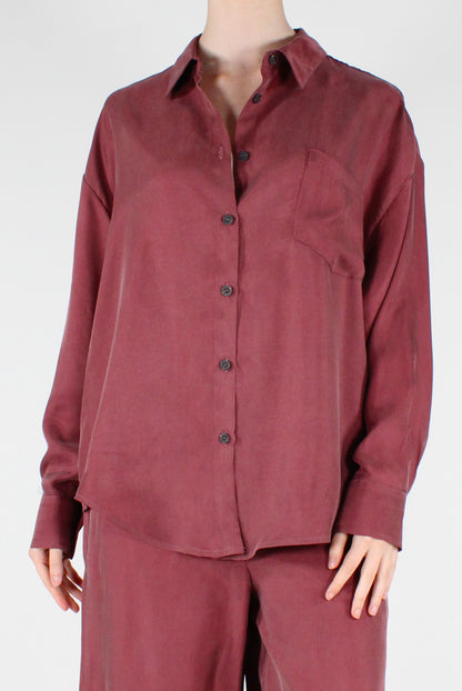 Camicia in Cupro con Tasca