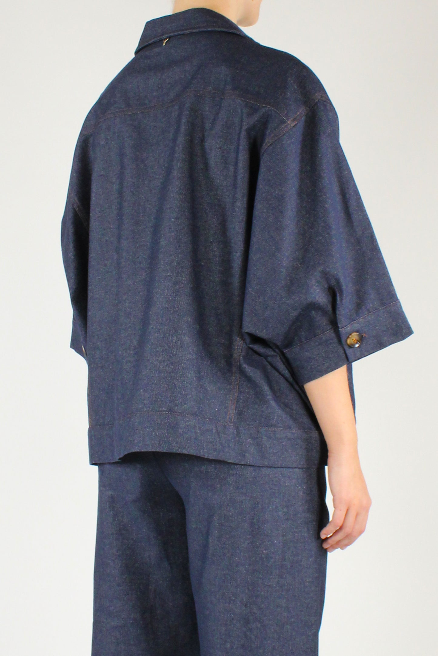 Camicia a Maniche Corte in Denim