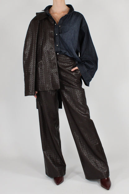 Camicia Ampia in Denim Lavaggio Scuro