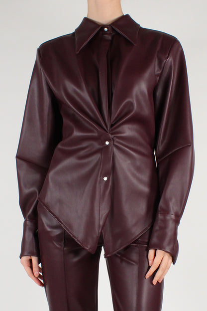 Camicia in Ecopelle Taglio a Pipistrello