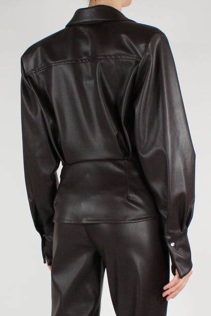 Camicia in Ecopelle Taglio a Pipistrello