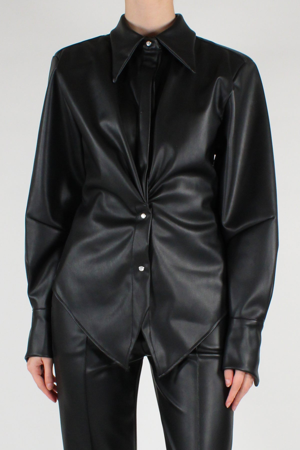 Camicia in Ecopelle Taglio a Pipistrello
