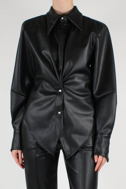 Camicia in Ecopelle Taglio a Pipistrello