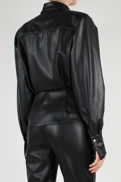 Camicia in Ecopelle Taglio a Pipistrello