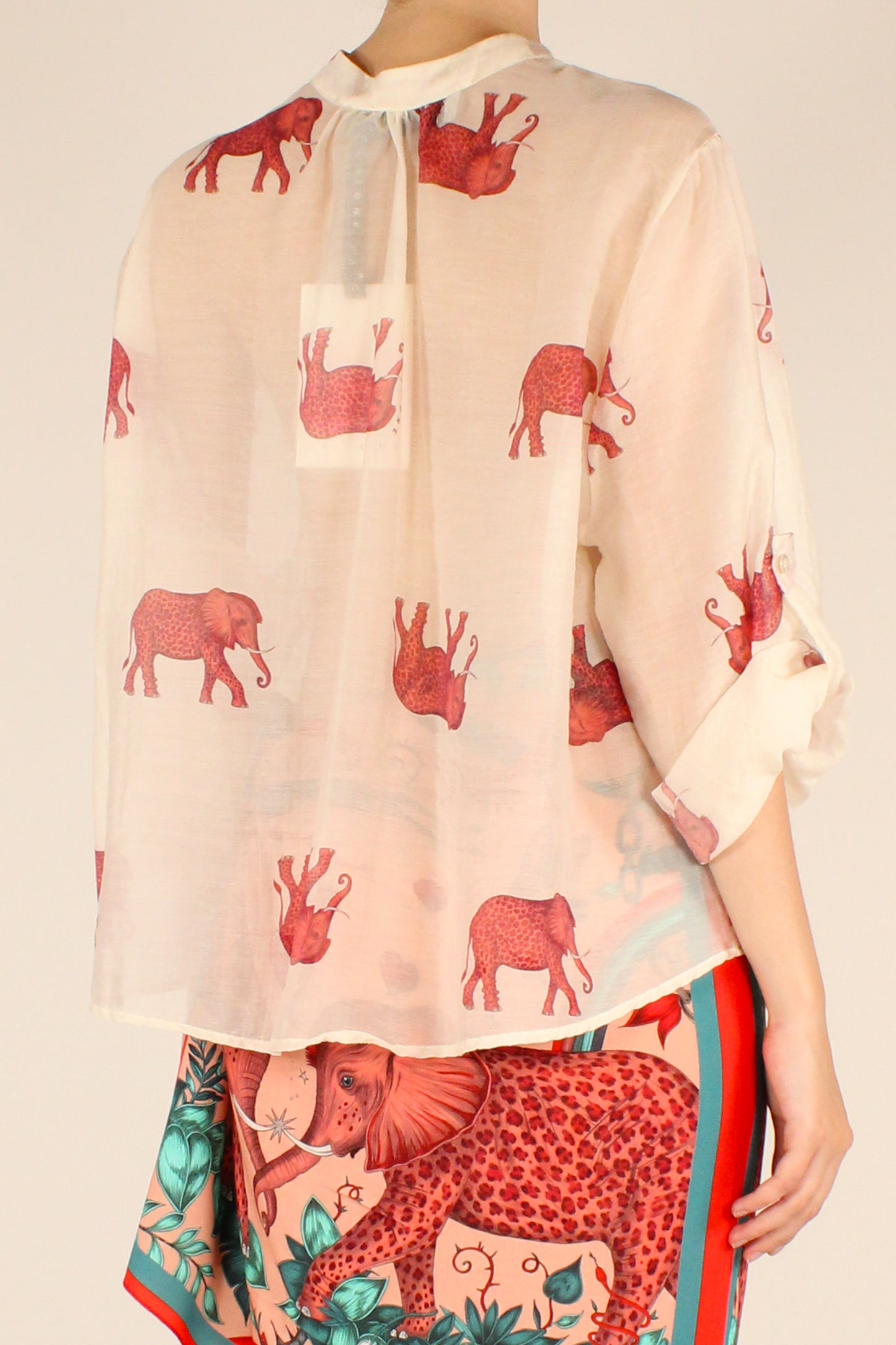 Camicia Stampa Elefanti Maculati