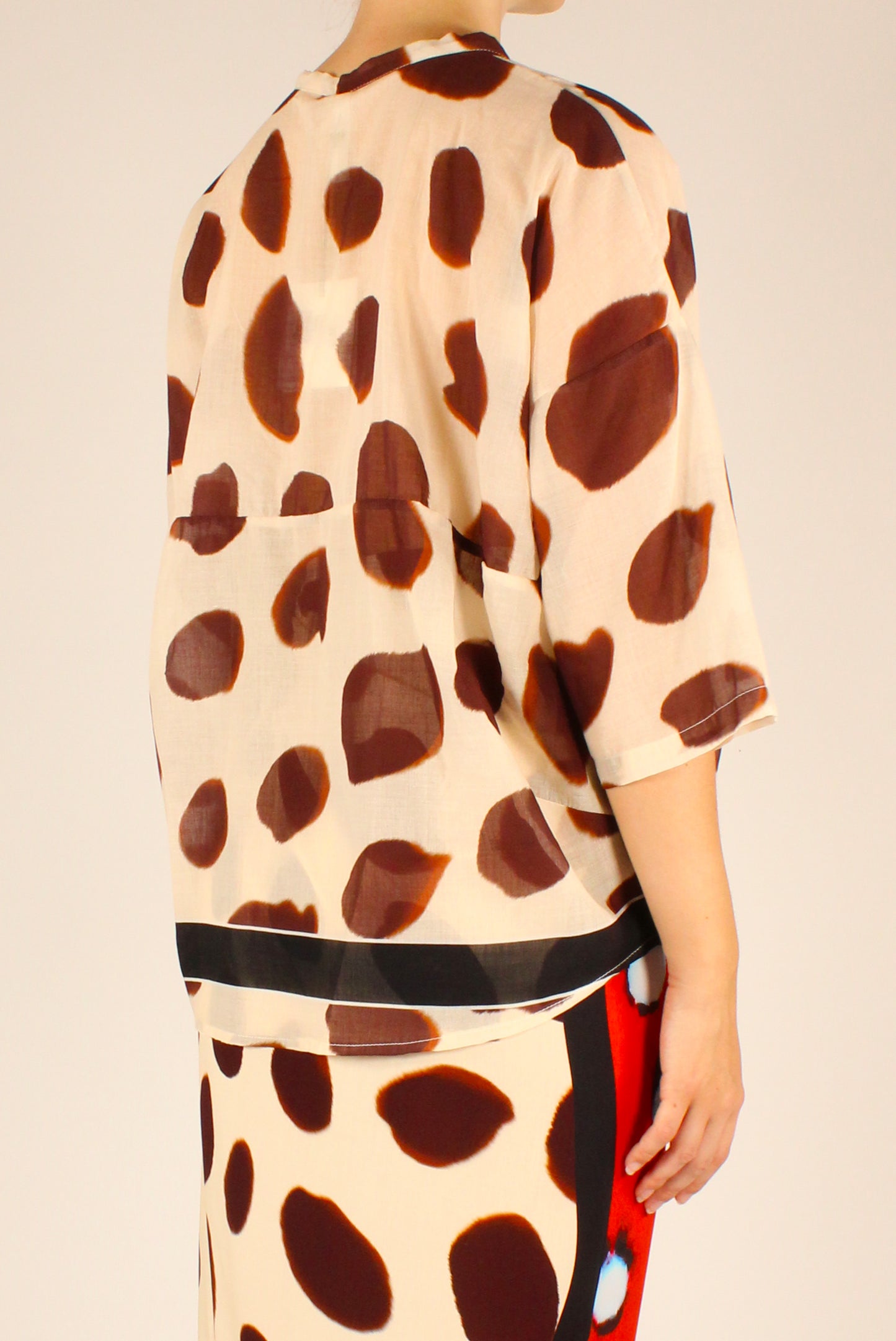 Camicia in Mussola Stampa Fantasia Maculata