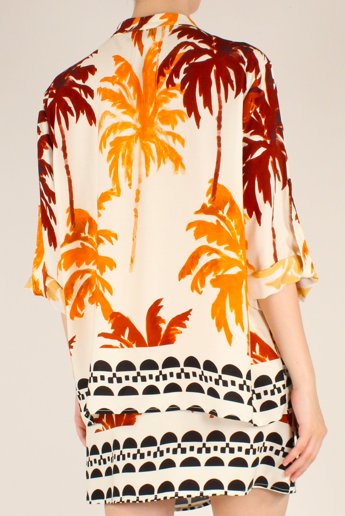 Camicia Stampa Fantasia Palme