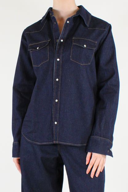 Camicia in Denim Lavaggio Scuro