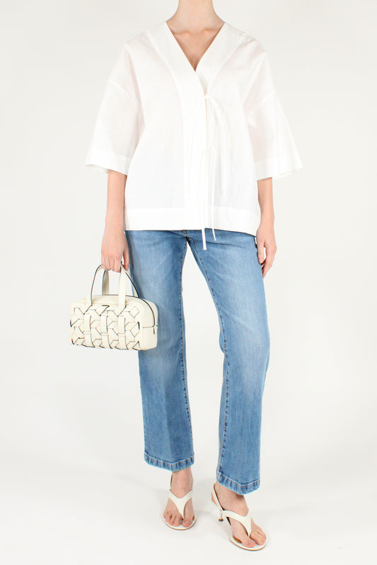 Cotton Blend Kimono Shirt