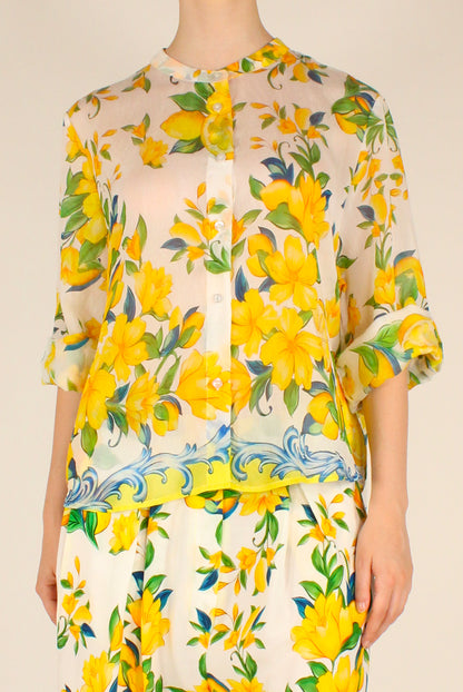 Camicia Stampa Limoni in Mussola