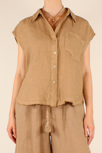 Camicia Smanicata in Lino