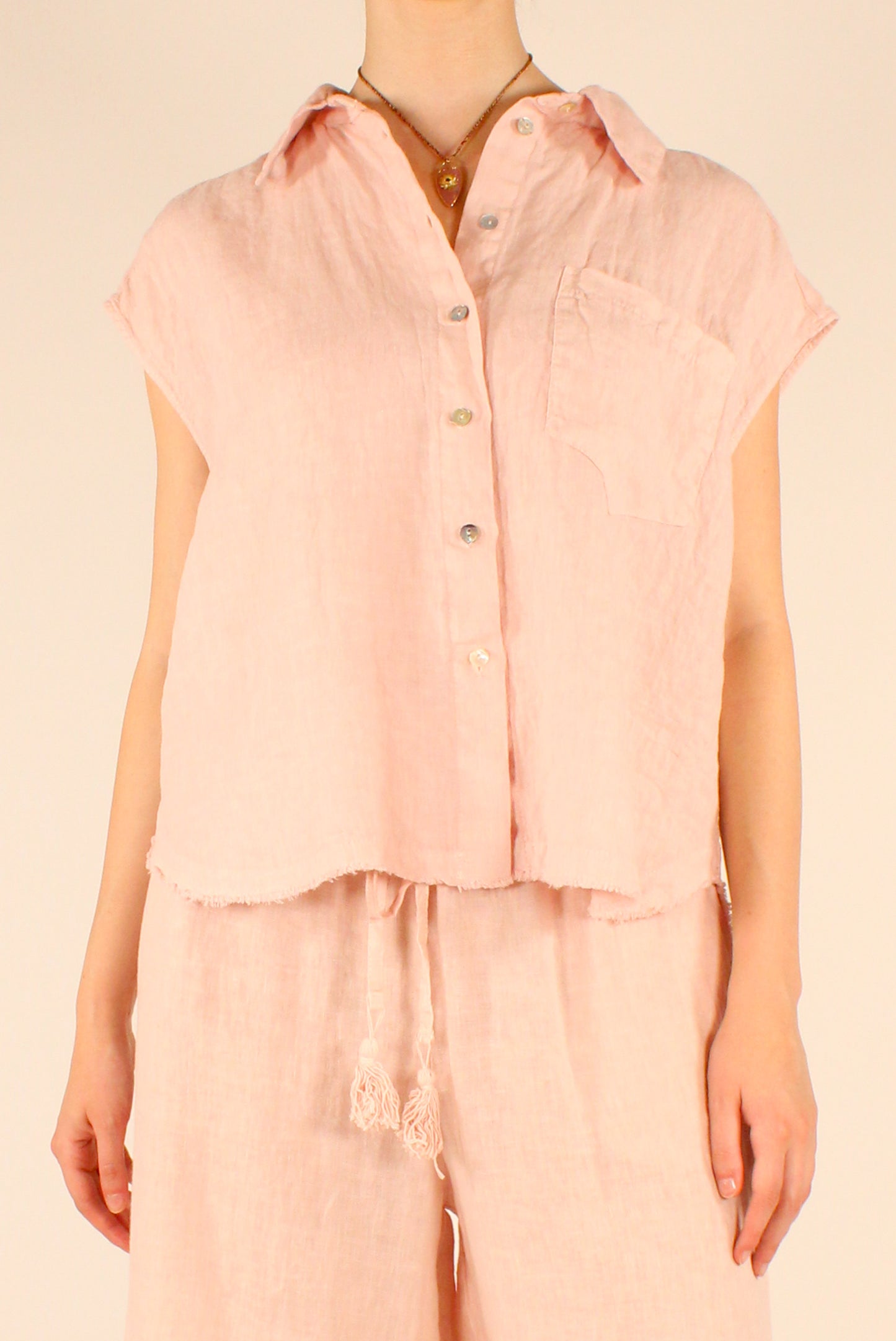 Camicia Smanicata in Lino