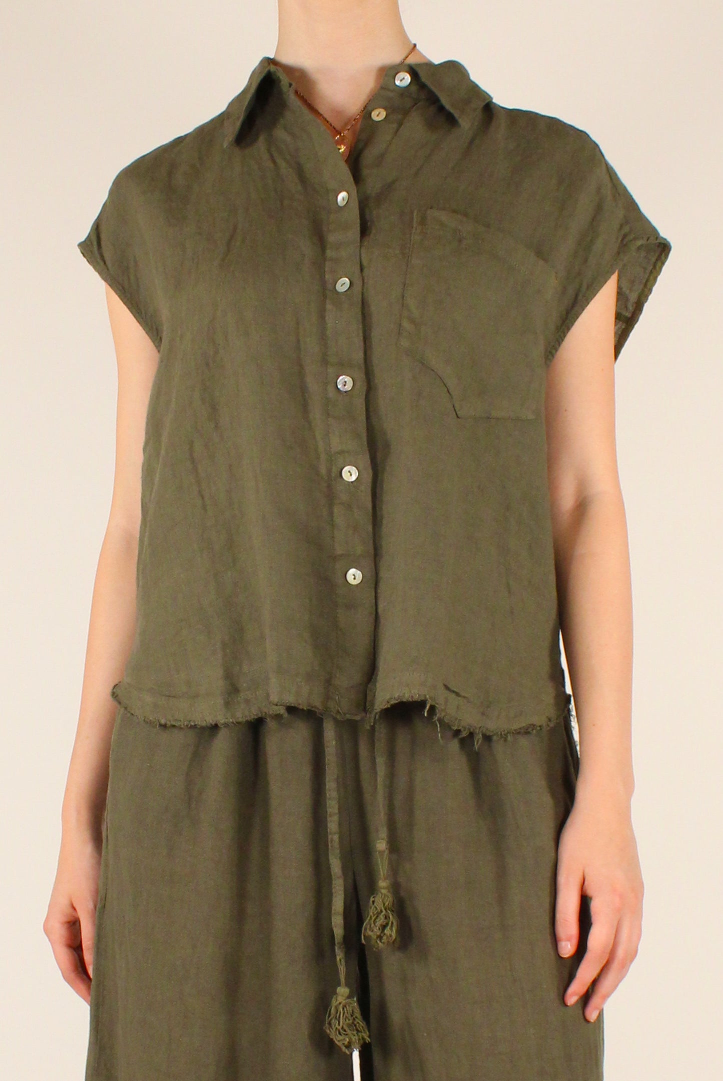 Camicia Smanicata in Lino