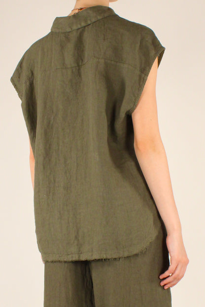 Camicia Smanicata in Lino