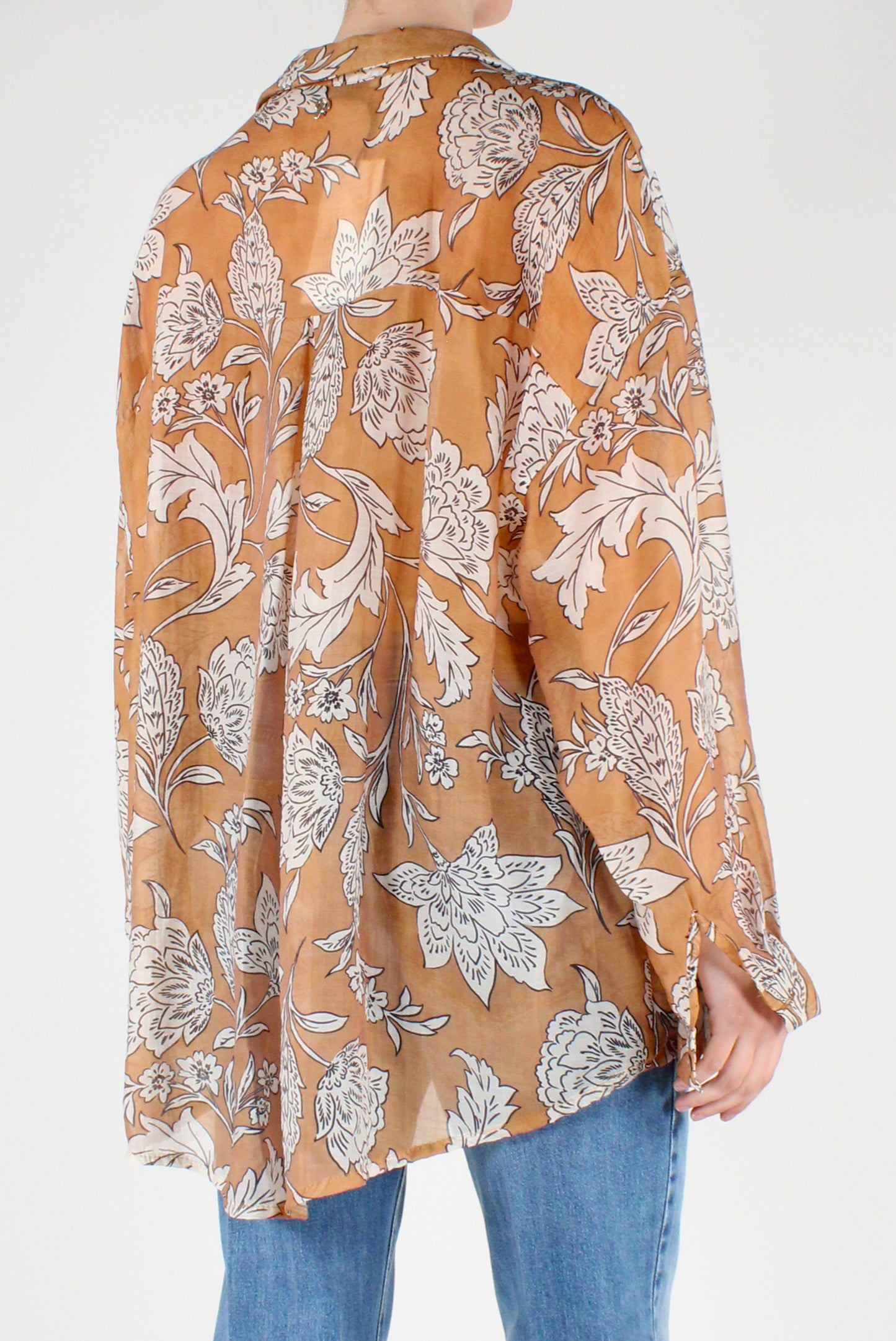 Floral Print Muslin Overshirt