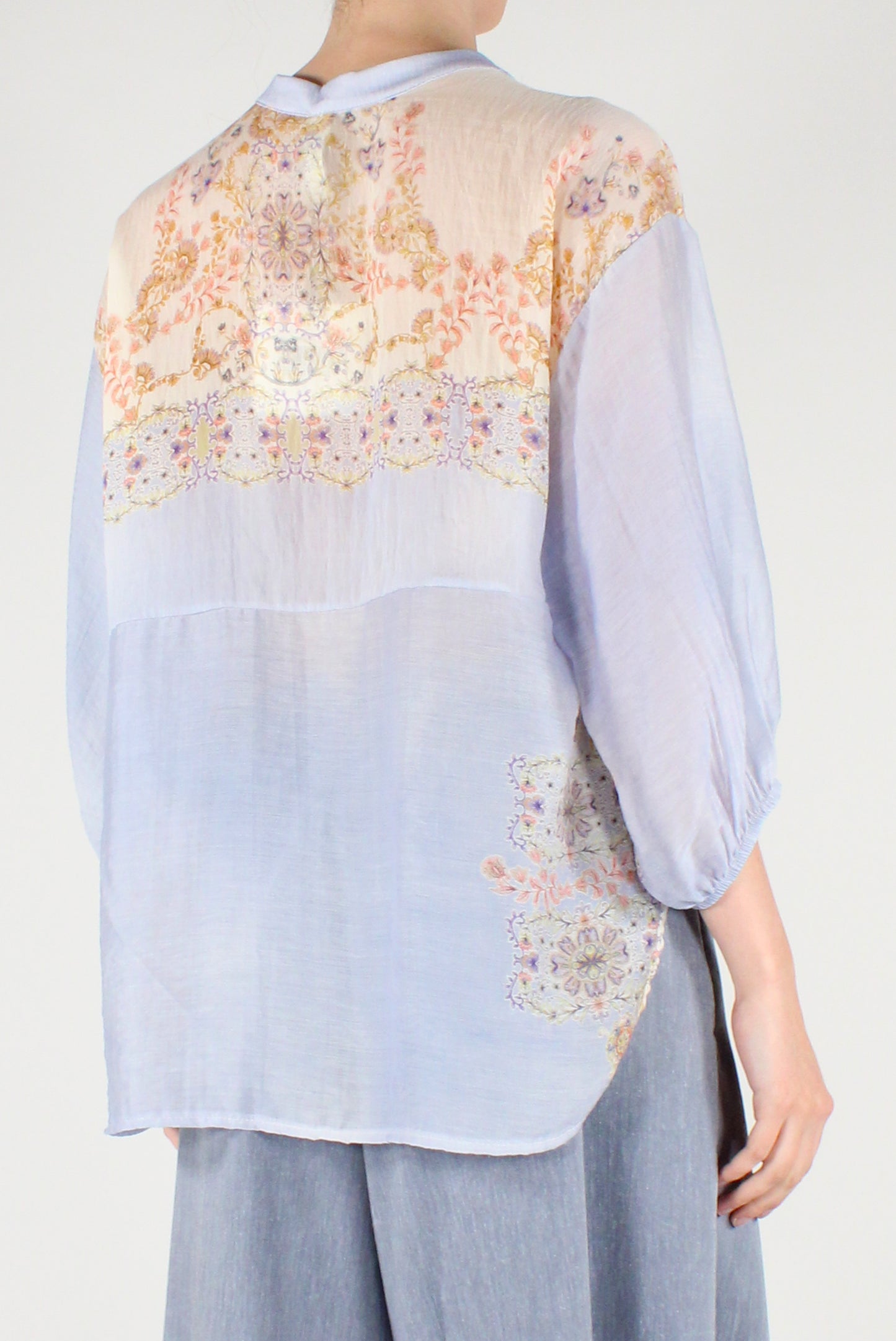 Lyocell Muslin Floral Print Shirt