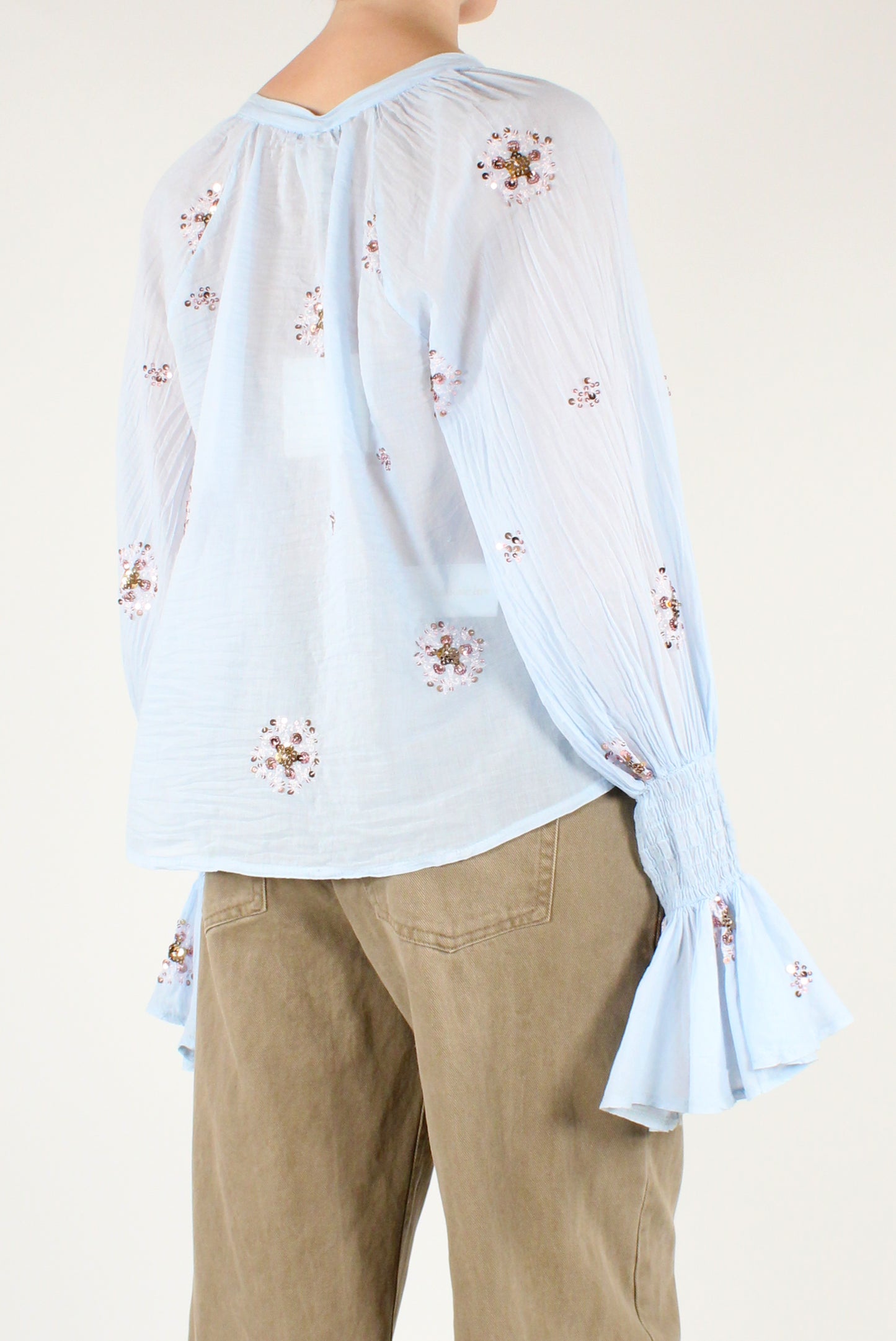 Camicia con Ricami e Paillettes