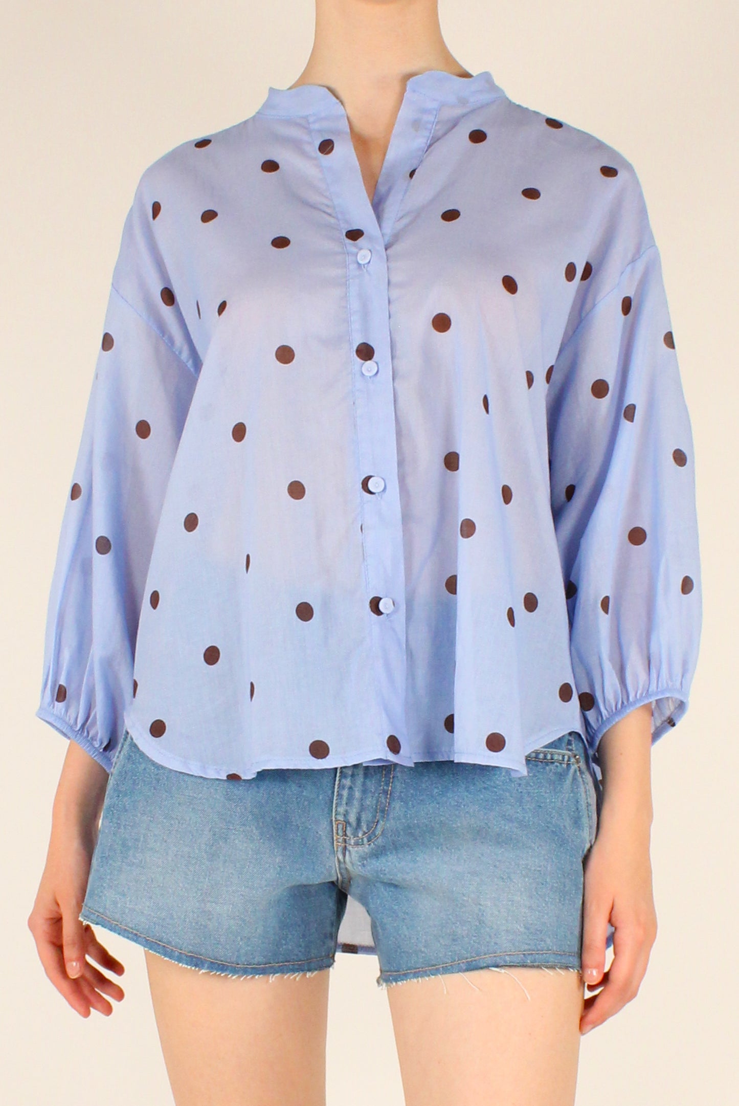 Camicia Over in Mussola a Pois