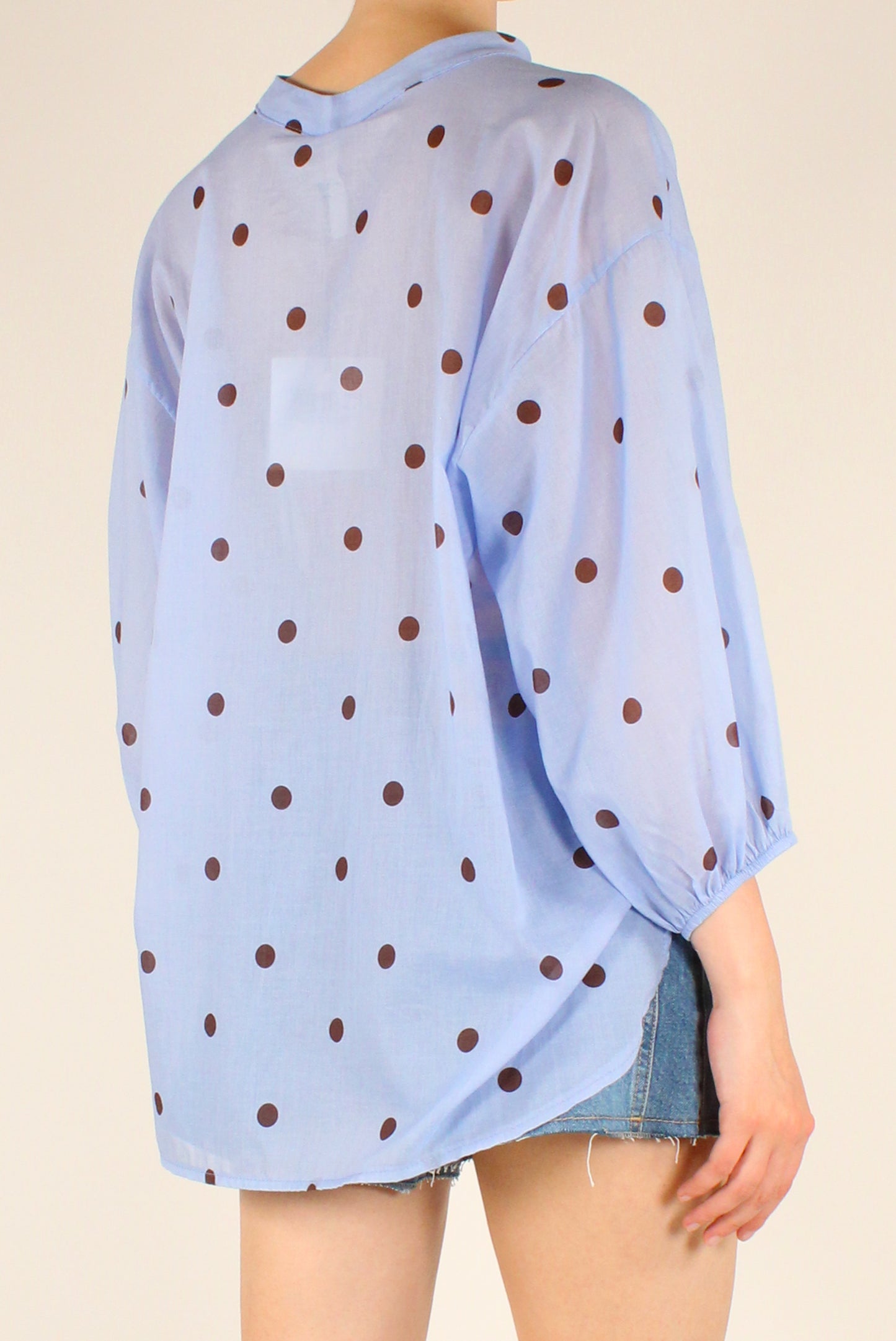 Camicia Over in Mussola a Pois