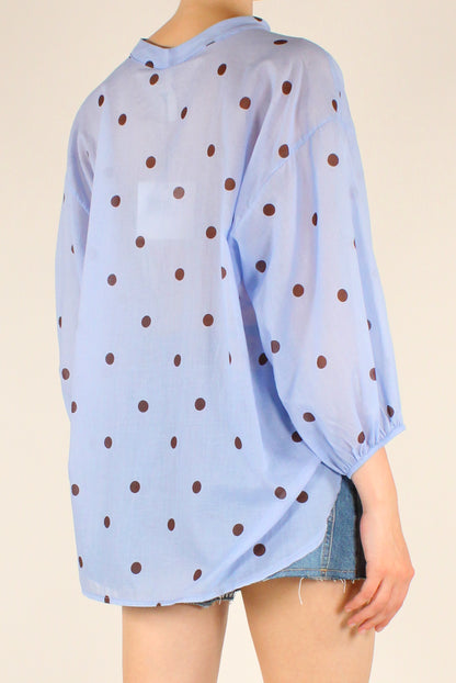 Camicia Over in Mussola a Pois