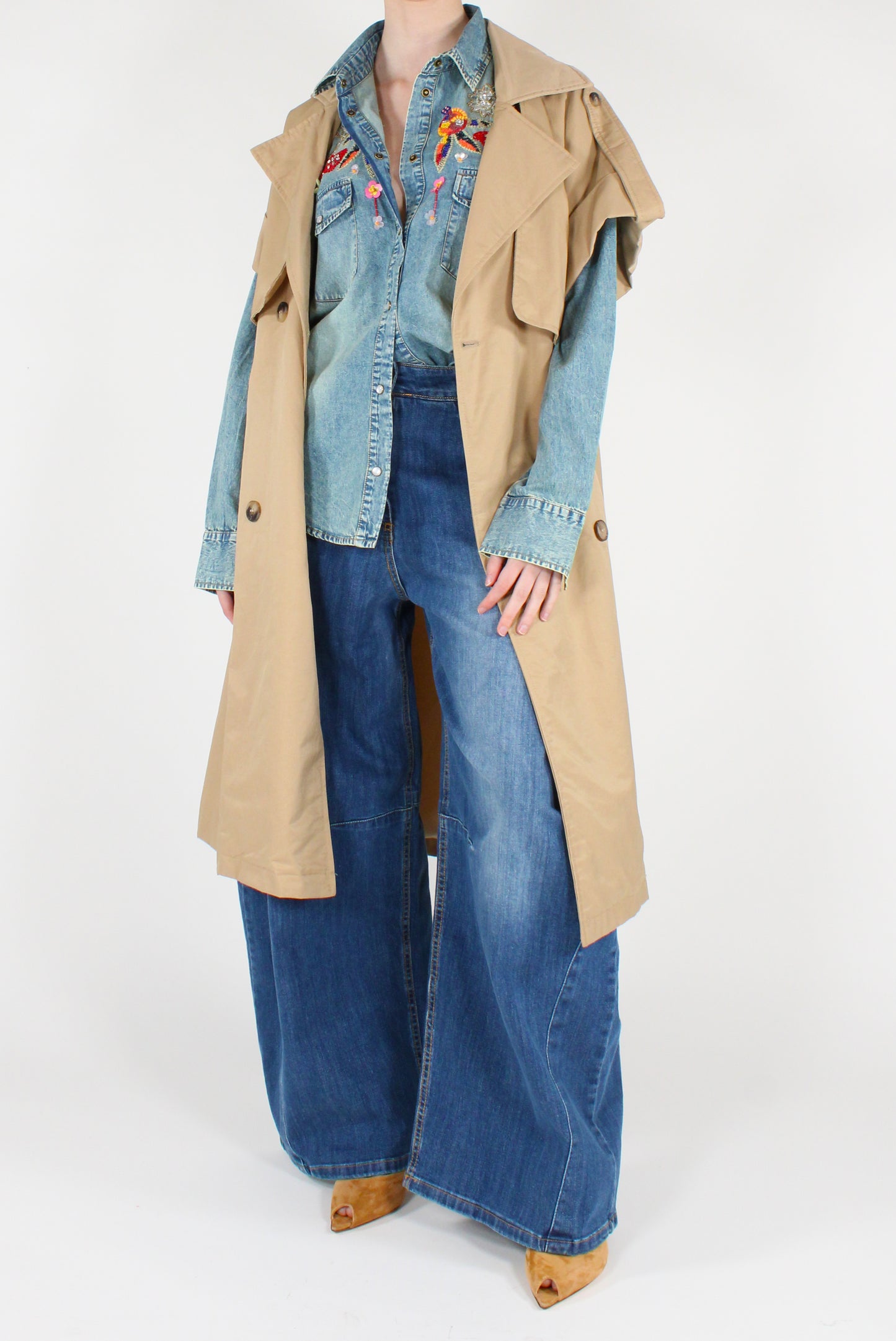 Trench Doppiopetto Maniche corte