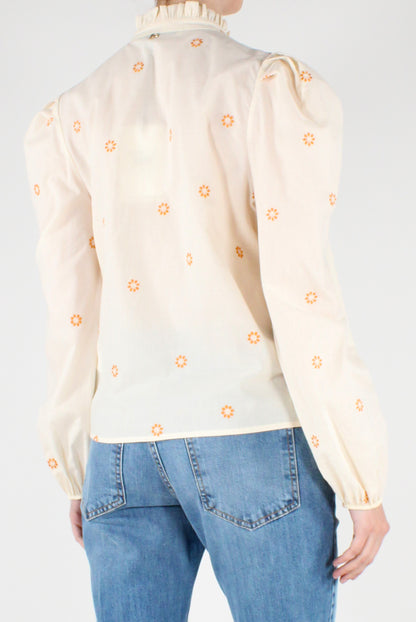 Camicia Ricamata con Rouche