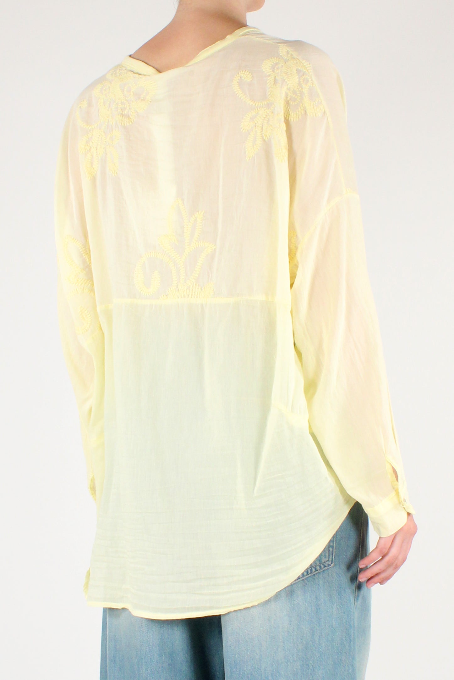 Camicia Over in Mussola con Ricami