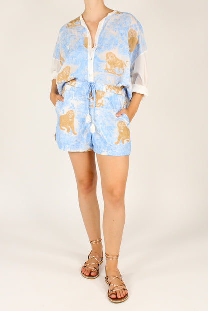 Camicia Ricamo Toile de Jouy