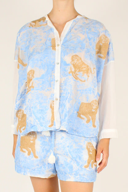 Camicia Ricamo Toile de Jouy