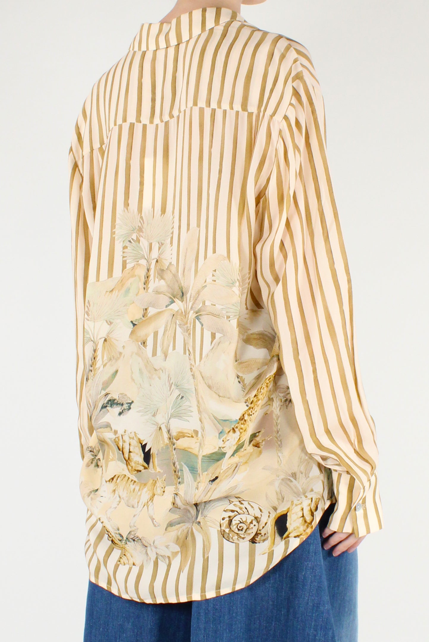 Camicia in Viscosa Stampa a Righe