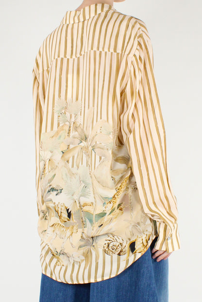 Camicia in Viscosa Stampa a Righe
