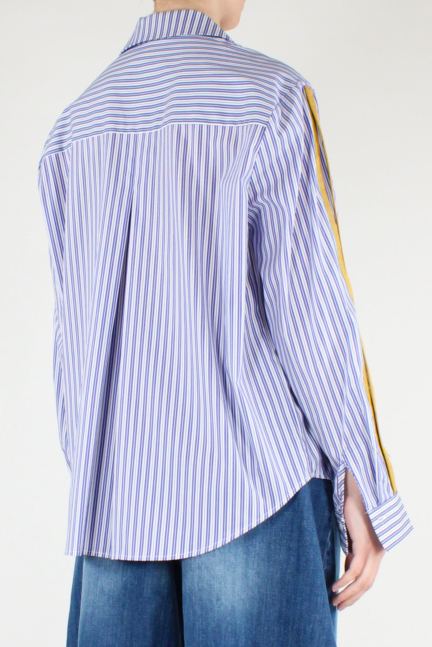 Camicia Donna Righe Bande con Cut-Out