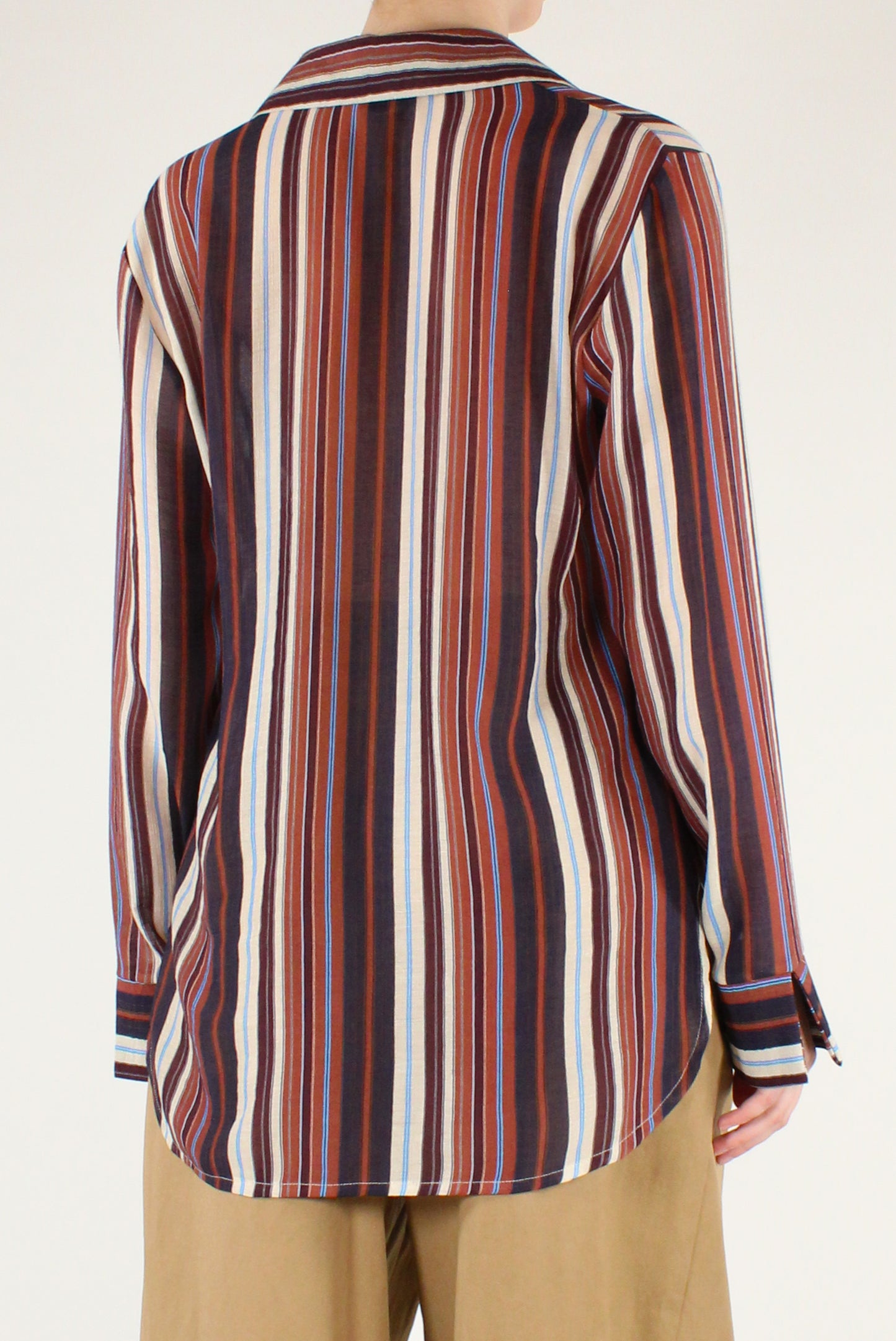 Camicia a Righe Multicolore con Cintura