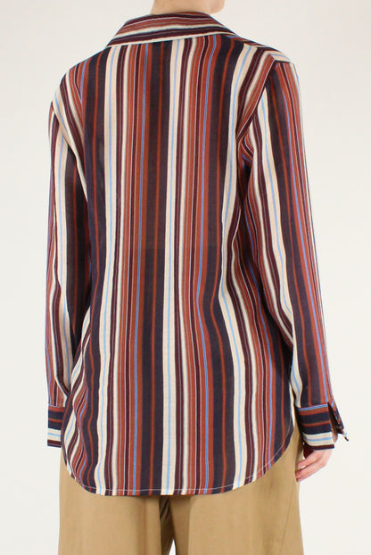 Camicia a Righe Multicolore con Cintura