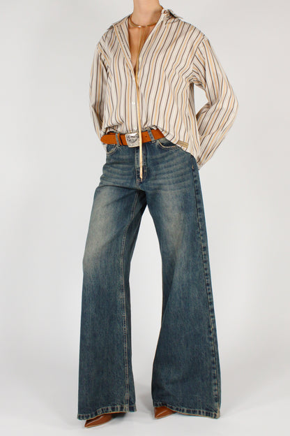 Camicia Rigata in Cotone