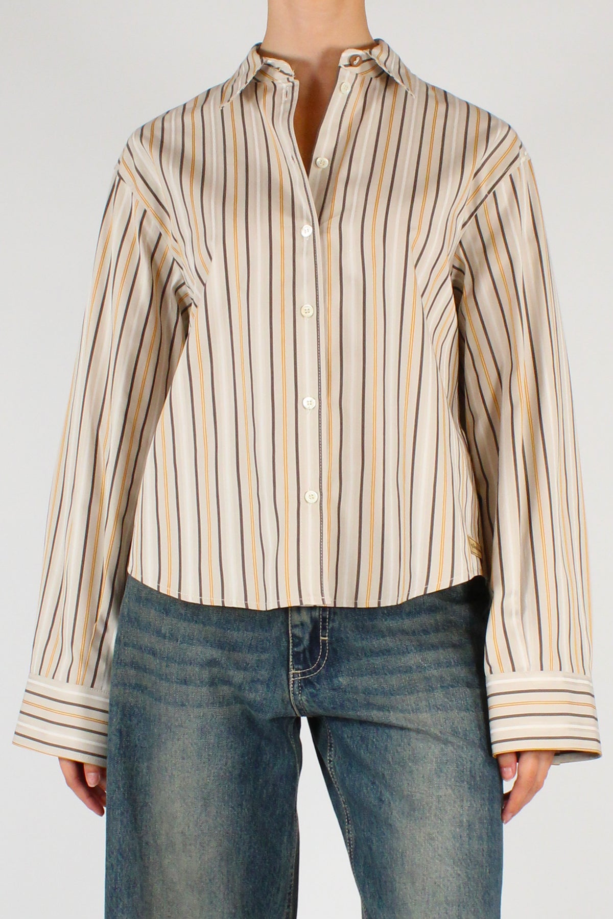 Camicia Rigata in Cotone