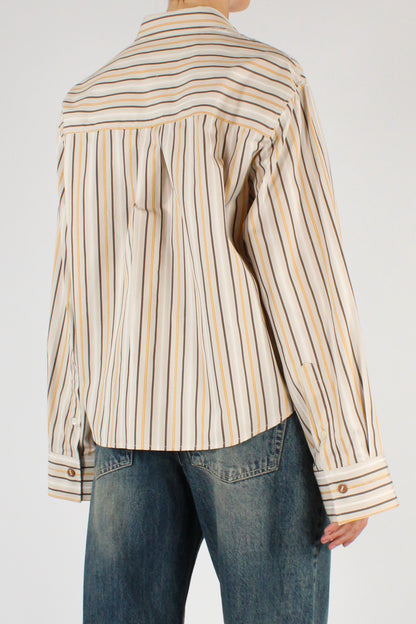 Camicia Rigata in Cotone