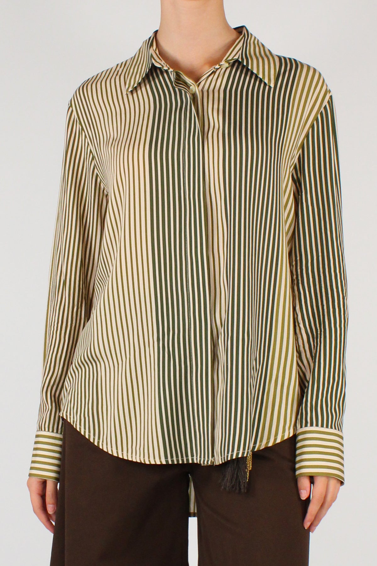 Camicia a Righe Verdi